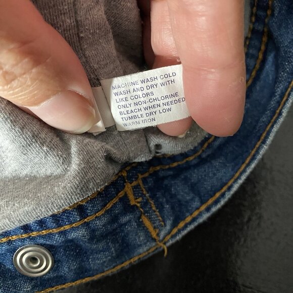 Baby GAP Denim Jacket Infant 6-12 Months Blue Snap Button Trucker 100% Cotton - Picture 10 of 12